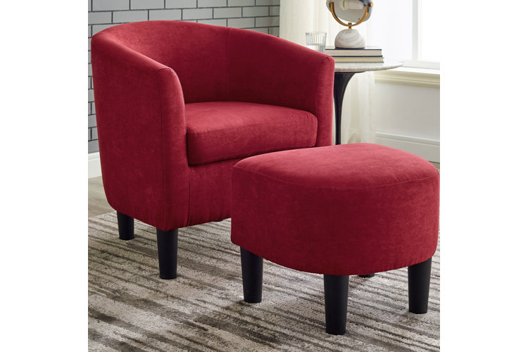 Red barrel store chair with ottoman